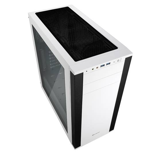 Caja ATX Sharkoon M25-W con 2 Puertos USB 3.0 sin Fuente de Alimentación en Color Blanco.