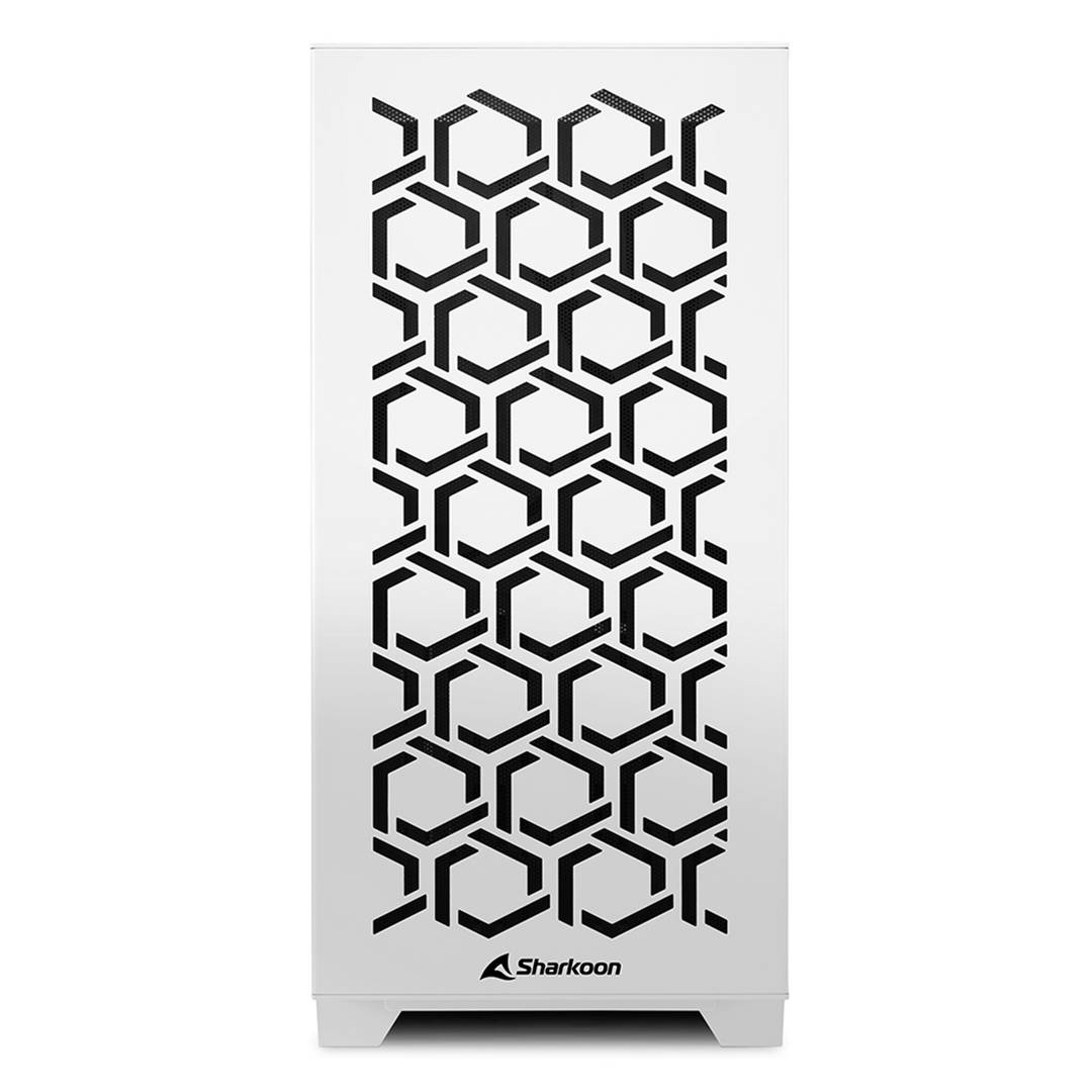 Caixa SHARKOON MS-Y1000 MATX com 2 portas USB 3.0 sem fonte de alimentação, cor branca.