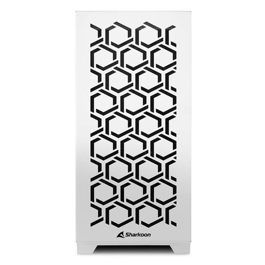 Caixa SHARKOON MS-Y1000 MATX com 2 portas USB 3.0 sem fonte de alimentação, cor branca.