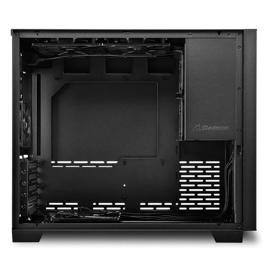 SHARKOON MS-Z1000 MATX Box met 2 USB 3.0-poorten zonder zwarte voeding.