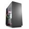 SHARKOON Pure Steel ATX-Gehäuse mit 2 USB 3.0-Anschlüssen ohne RGB-Lichtquelle.
