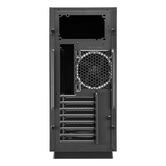SHARKOON Pure Steel ATX-Gehäuse mit 2 USB 3.0-Anschlüssen ohne RGB-Lichtquelle.