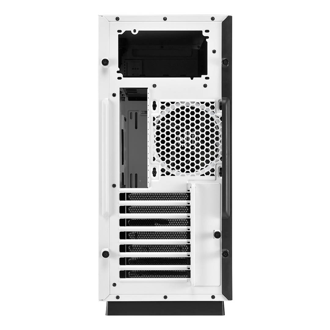 Obudowa SHARKOON Pure Steel ATX z 2 portami USB 3.0 i RGB bez zasilacza, kolor biały.