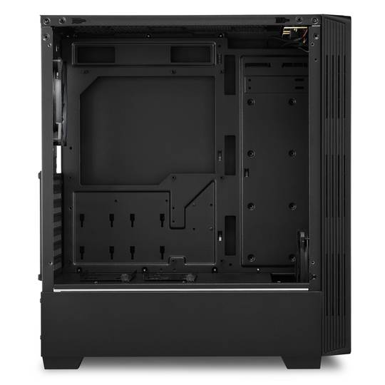 SHARKOON LIT 100 ATX-behuizing met 2 USB 3.0 RGB-poorten zonder zwarte voeding.