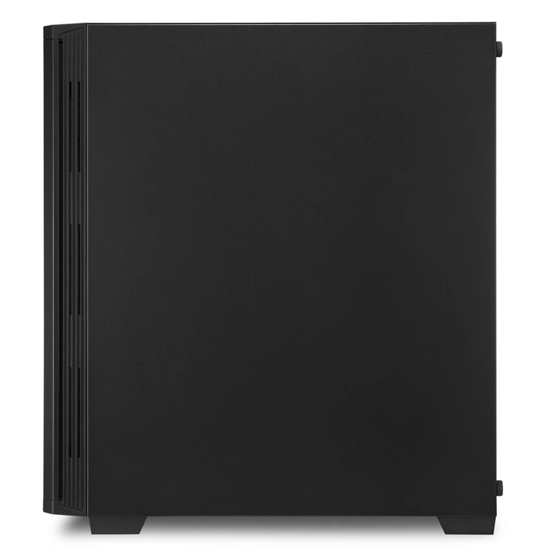 SHARKOON LIT 100 ATX-behuizing met 2 USB 3.0 RGB-poorten zonder zwarte voeding.