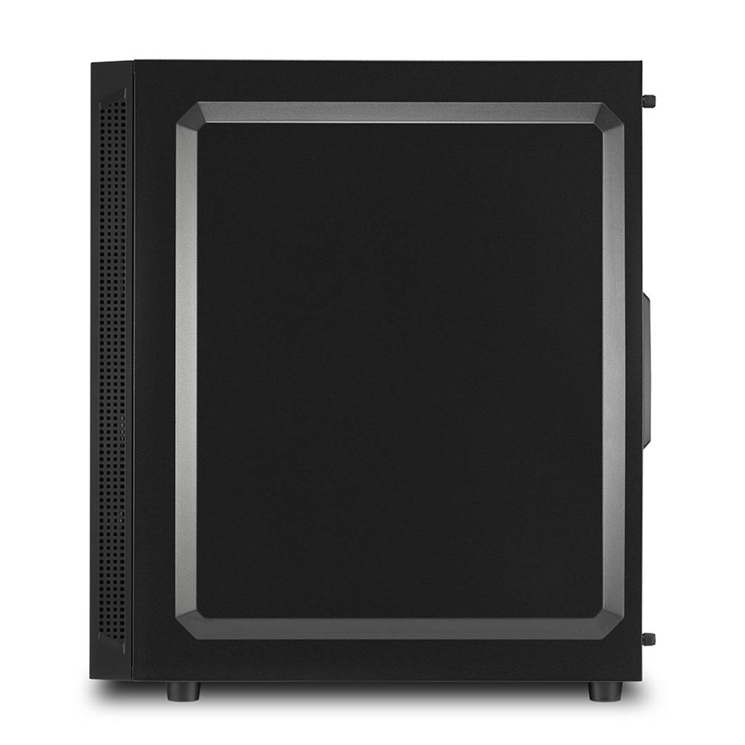 Caja ATX SHARKOON RGB Slider con 2 Puertos USB 3.0 y 1 Puerto USB 2.0 sin Fuente de Alimentación, Color Negro.