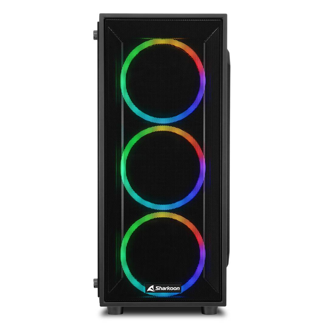 Caja ATX SHARKOON TG4M con 2 Puertos USB 3.0 y RGB sin Fuente de Alimentación.