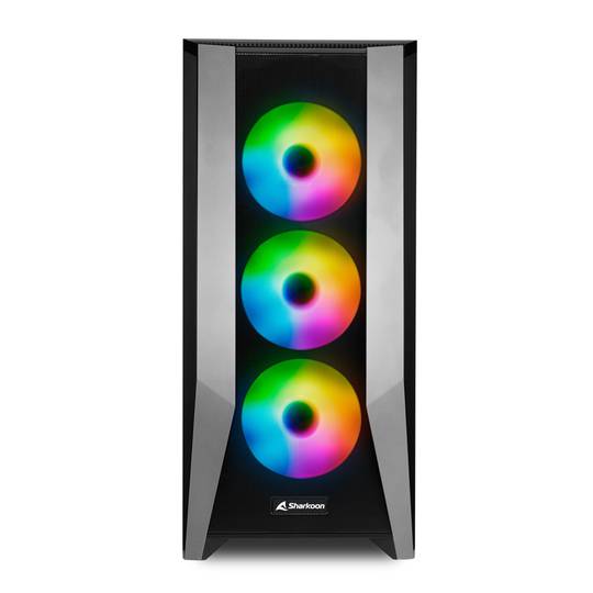 SHARKOON TG7M ATX Gehäuse mit 2 USB 3.0 Ports ohne Netzteil.