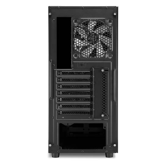 Boîtier ATX SHARKOON TG5 Pro avec 2 ports USB 3.0 et 2 ports USB 2.0 sans source de lumière RVB.