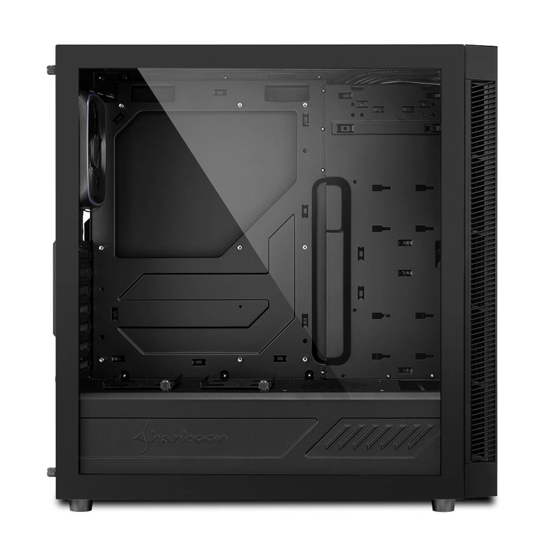 Custodia SHARKOON TG6 ATX con 2 porte USB 3.0 e 2 porte USB 2.0 senza sorgente luminosa RGB.