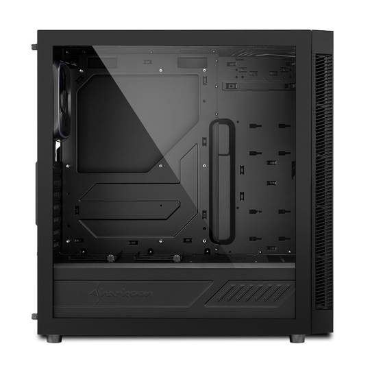 Custodia SHARKOON TG6 ATX con 2 porte USB 3.0 e 2 porte USB 2.0 senza sorgente luminosa RGB.
