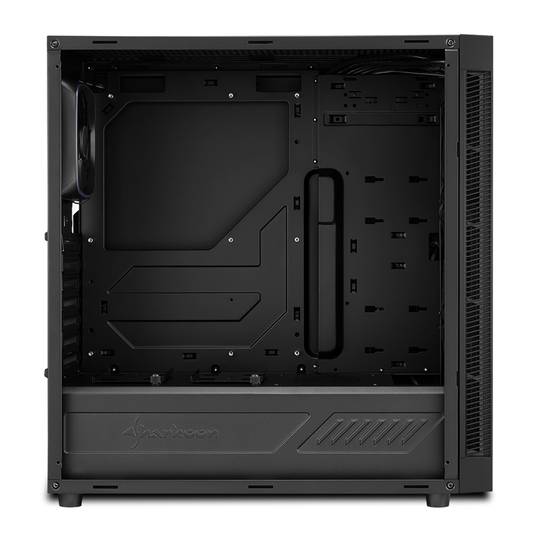 Custodia SHARKOON TG6 ATX con 2 porte USB 3.0 e 2 porte USB 2.0 senza sorgente luminosa RGB.