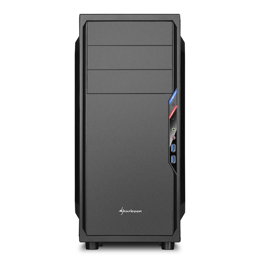 Caja ATX SHARKOON VS4-V con 2 Puertos USB3.0 sin Fuente de Alimentación.