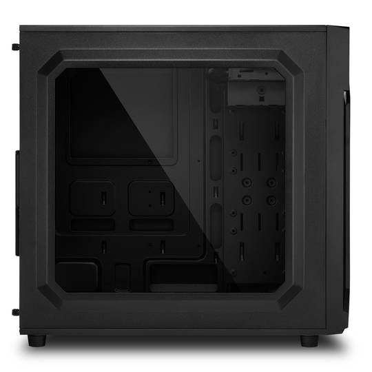 Sharkoon VG6-W ATX Gehäuse mit 2 USB 3.0 Ports ohne grünes Netzteil.