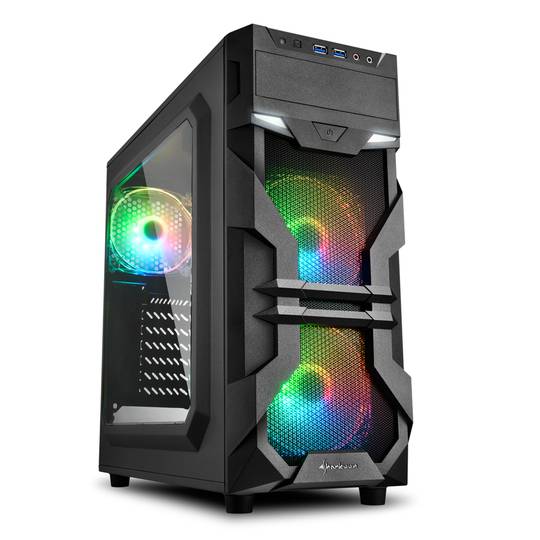 Caja ATX Sharkoon VG7-W con 2 Puertos USB3.0 sin Fuente de Luz RGB.