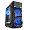 Sharkoon VG7-W ATX Gehäuse mit 2 USB3.0 Ports und 2 USB2.0 Ports ohne blaues Netzteil.