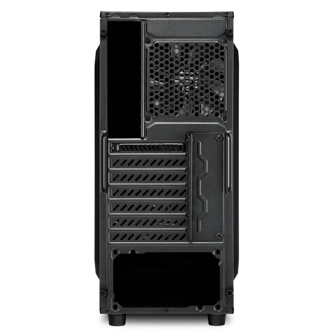 Caja ATX Sharkoon VG7-W con 2 Puertos USB 3.0 y 2 Puertos USB 2.0 sin Fuente de Alimentación Roja.