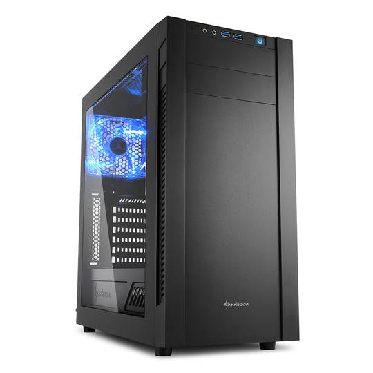 Sharkoon S25-W ATX-behuizing met 2 USB 3.0-poorten zonder voeding.