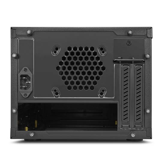 Boîtier Sharkoon Zone C10 Mini-ITX avec 2 ports USB 3.0 sans alimentation noire.