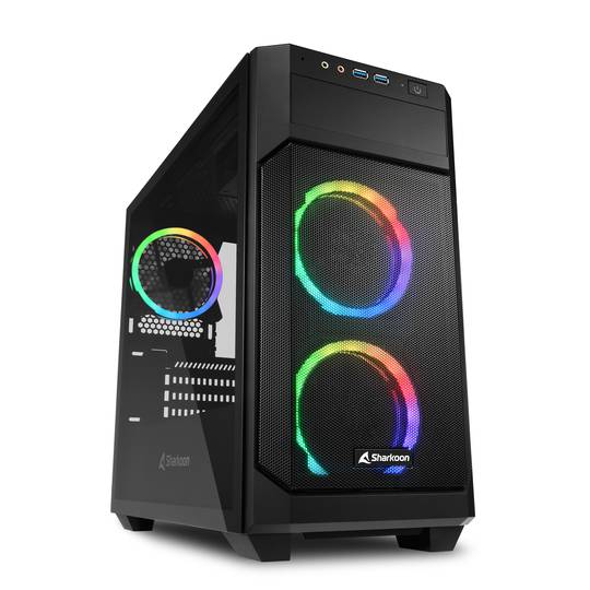 Caixa Sharkoon V1000 MATX amb 2 Ports USB 3.0 sense Font de Llum RGB.