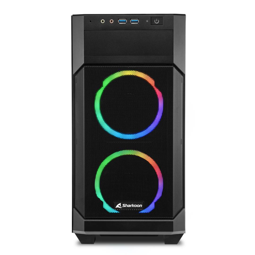 Caixa Sharkoon V1000 MATX amb 2 Ports USB 3.0 sense Font de Llum RGB.