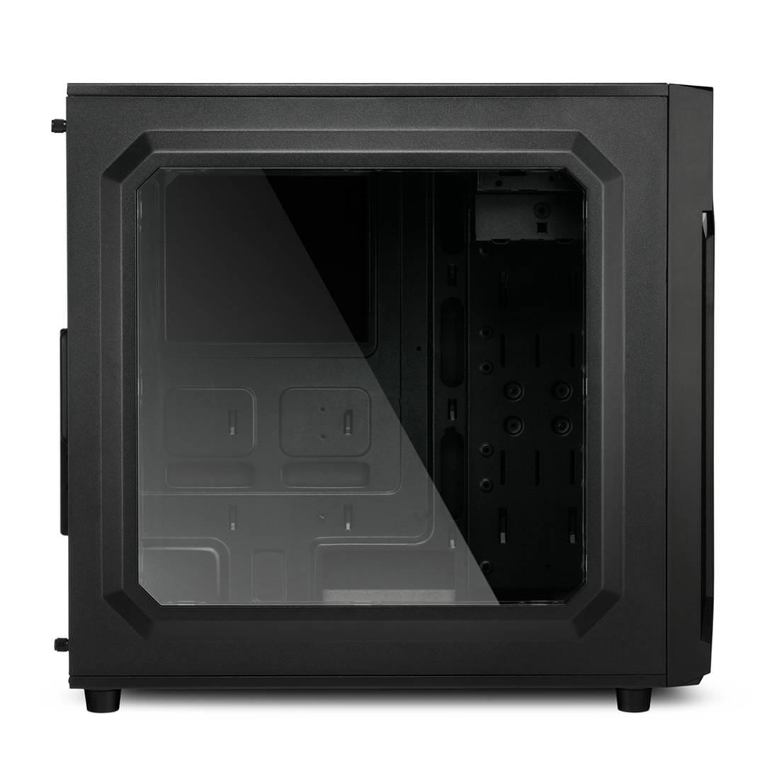 Sharkoon VG6-W RGB ATX Gehäuse mit 2 USB 3.0 Ports ohne Netzteil.