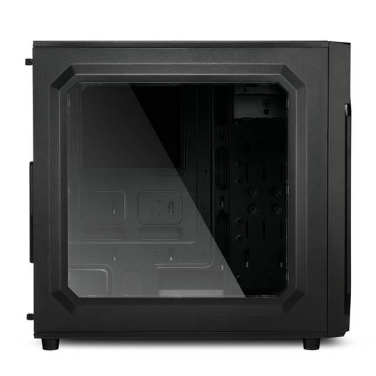 Sharkoon VG6-W RGB ATX Gehäuse mit 2 USB 3.0 Ports ohne Netzteil.