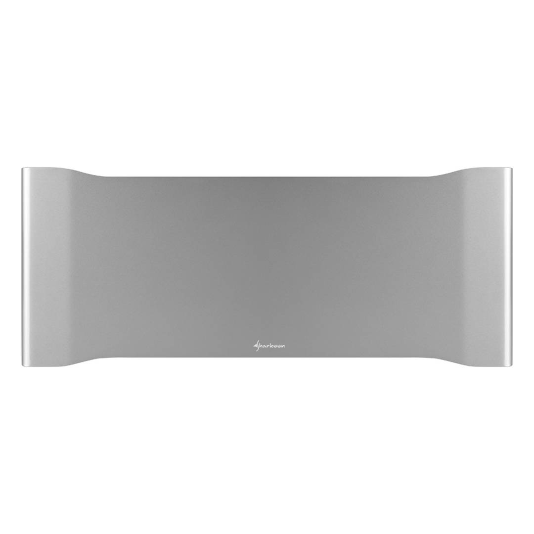 Base de Monitor en Aluminio Plateado Sharkoon con Hub de 4 Puertos USB 3.0