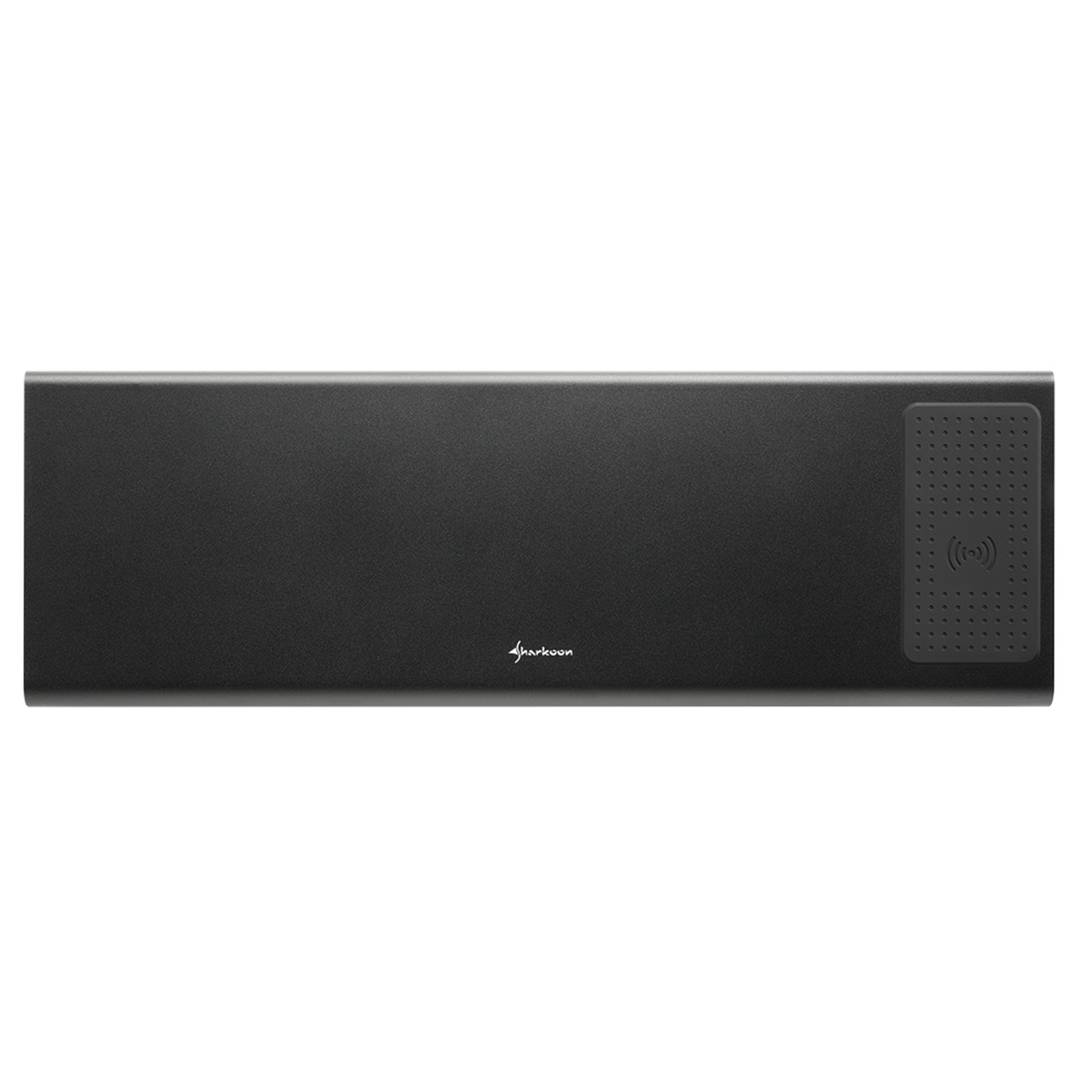 Sharkoon Power Podstawa pod laptopa i monitor z USB i ładowaniem bezprzewodowym, czarna