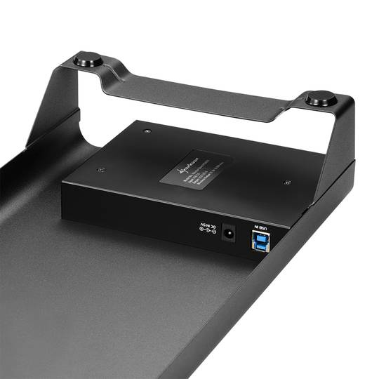 Sharkoon Power Podstawa pod laptopa i monitor z USB i ładowaniem bezprzewodowym, czarna