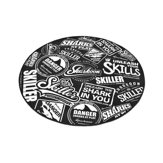 Tapis de chaise de jeu Sharkoon Skiller SFM10 en couleur noire de 120 cm