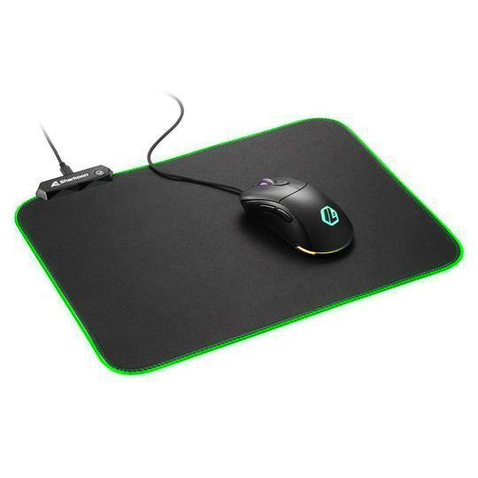 Podkładka pod mysz do gier Sharkoon 1337 RGB V2 360 w kolorze czarnym