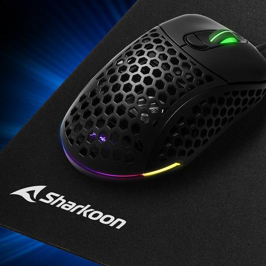 Mousepad para jogos Sharkoon 1337 V2 na cor preta L