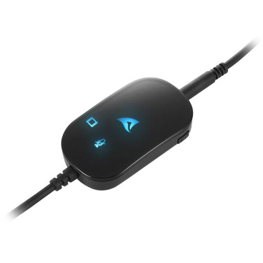 Fones de ouvido gamer Sharkoon B2 preto com microfone