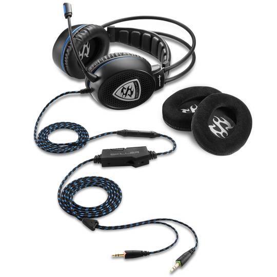 Casque Sharkoon Skiller SGH1 Gamer avec microphone de couleur noire