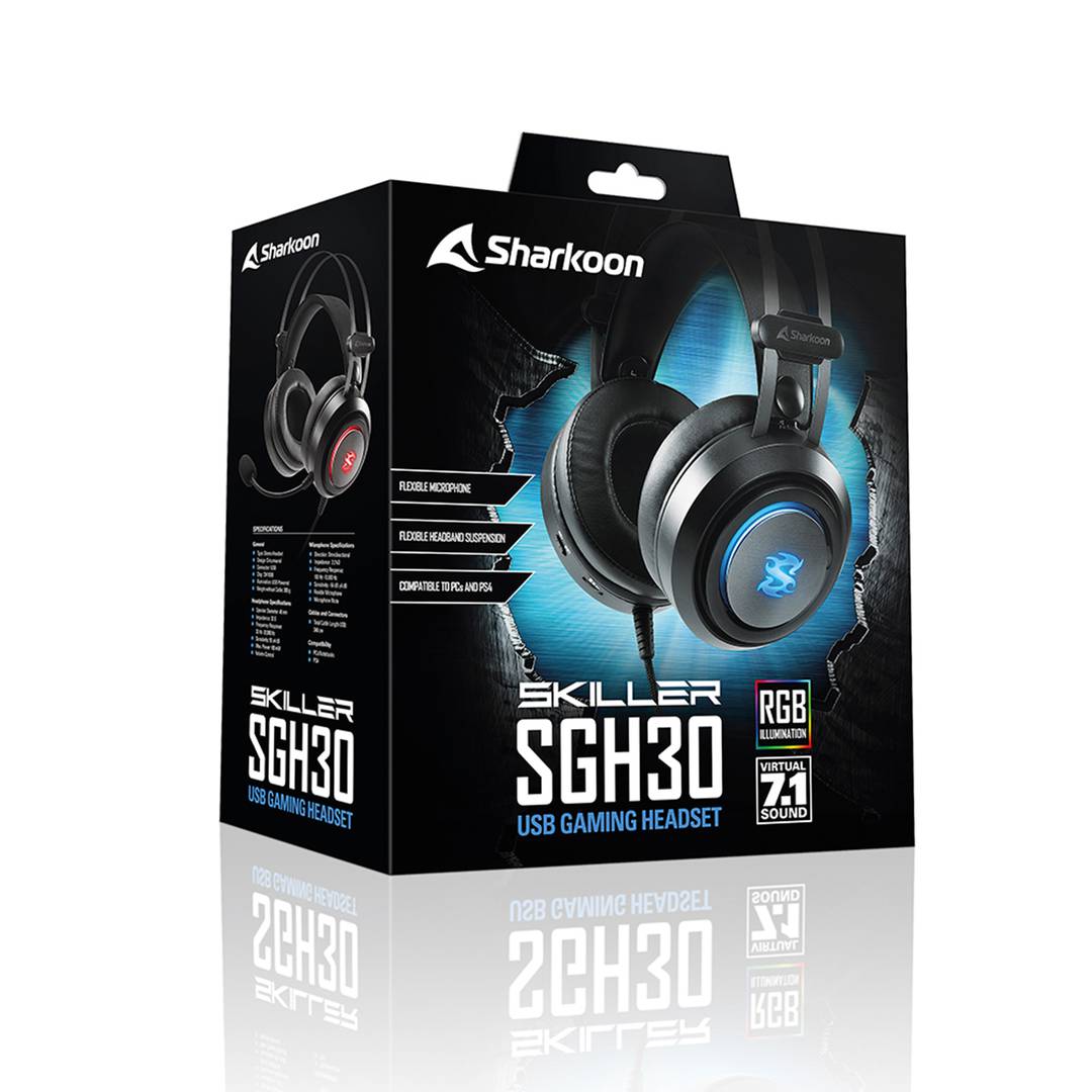 Cuffie Sharkoon SGH30 con microfono per giochi.