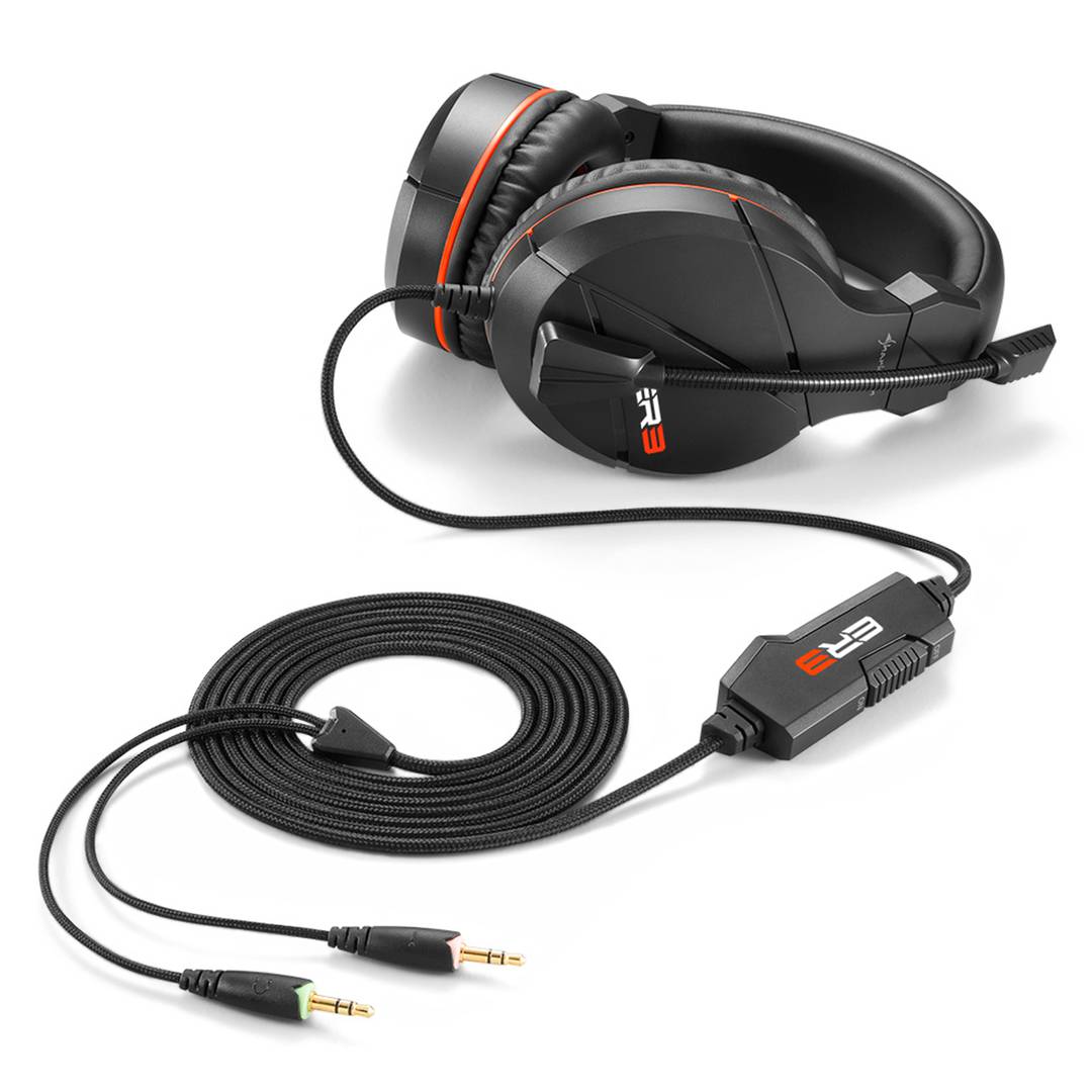 Sharkoon Rush ER3 Gaming Headset mit Mikrofon Schwarz