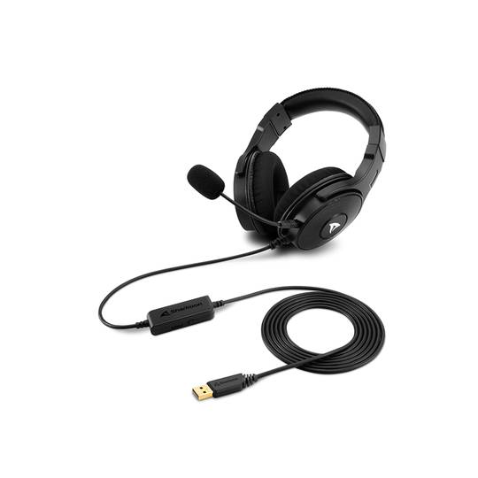 Sharkoon Rush ER40 Gamer Headphones with Microphone and RGB in Black Color