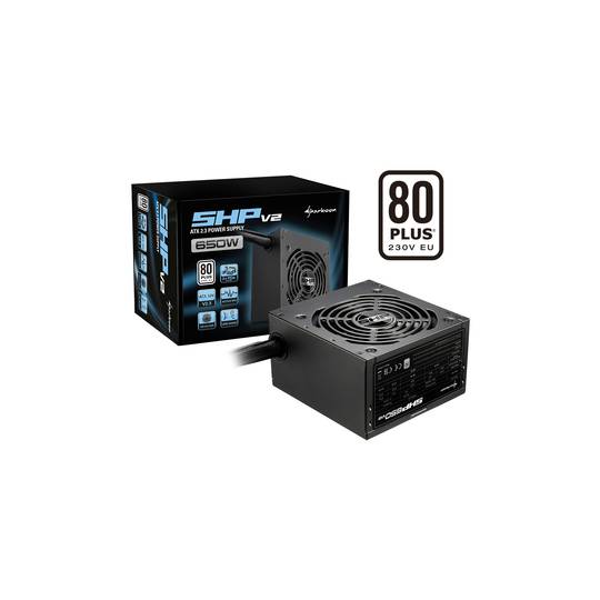 Font d'Alimentació Sharkoon SHP V2 de 650W amb Certificació 80+ ATX en Color Negre