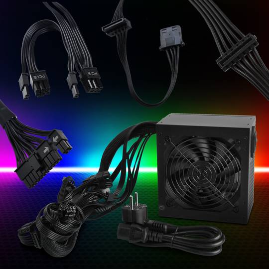 Fuente de Alimentación Sharkoon SHP 600W 80+Bronze ATX en Negro