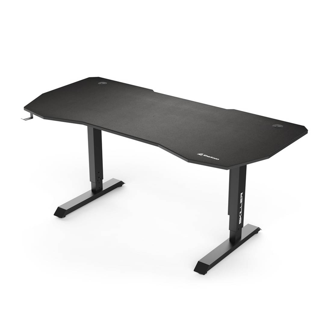 Mesa de jogos Sharkoon Skiller SGD20 com carpete preto integrado