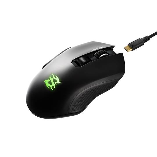 Mouse da gioco wireless Sharkoon SGM3 nero con RGB