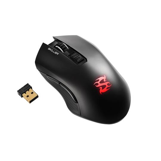 Mouse da gioco wireless Sharkoon SGM3 nero con RGB