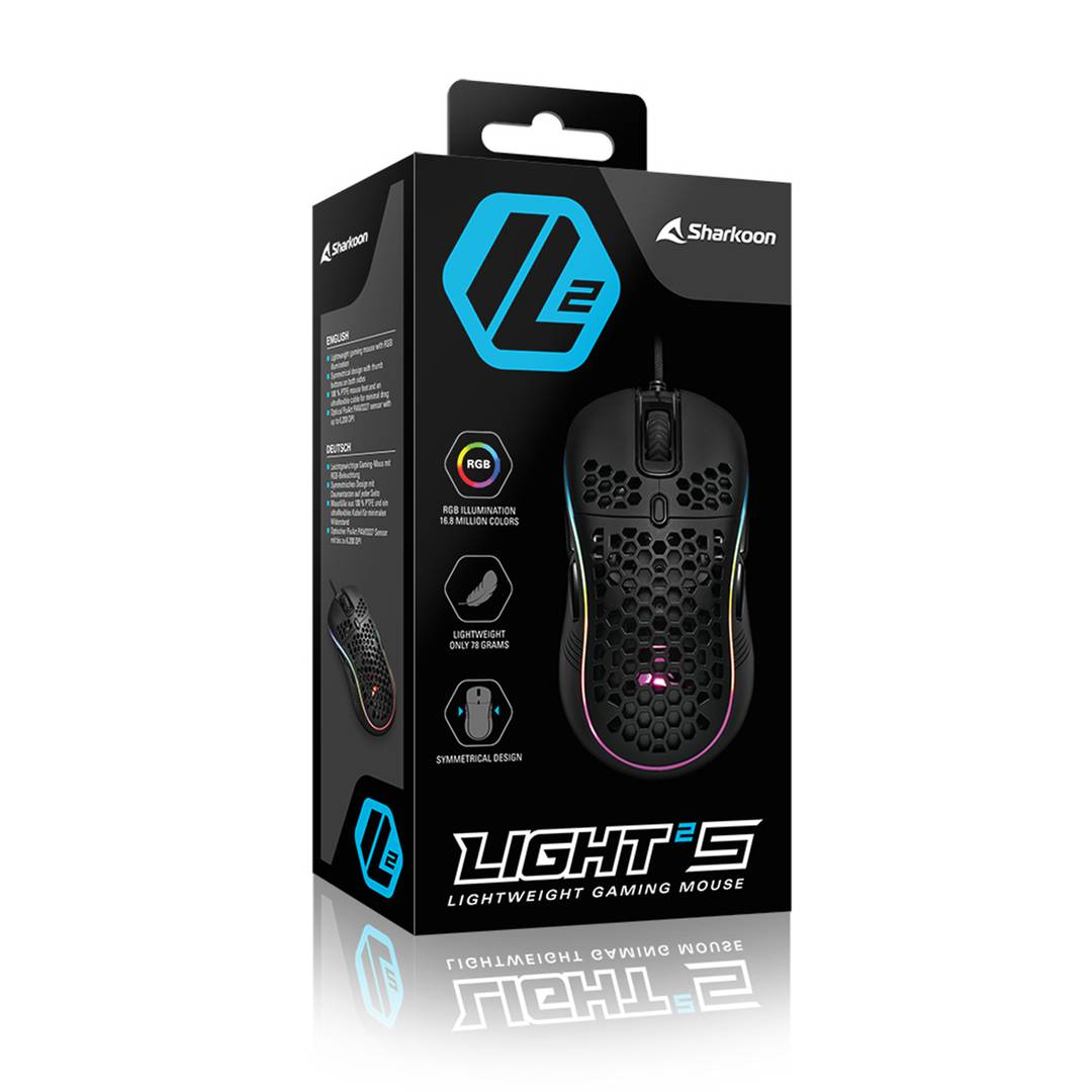 Sharkoon Light2 S RGB Gaming Mouse in Black