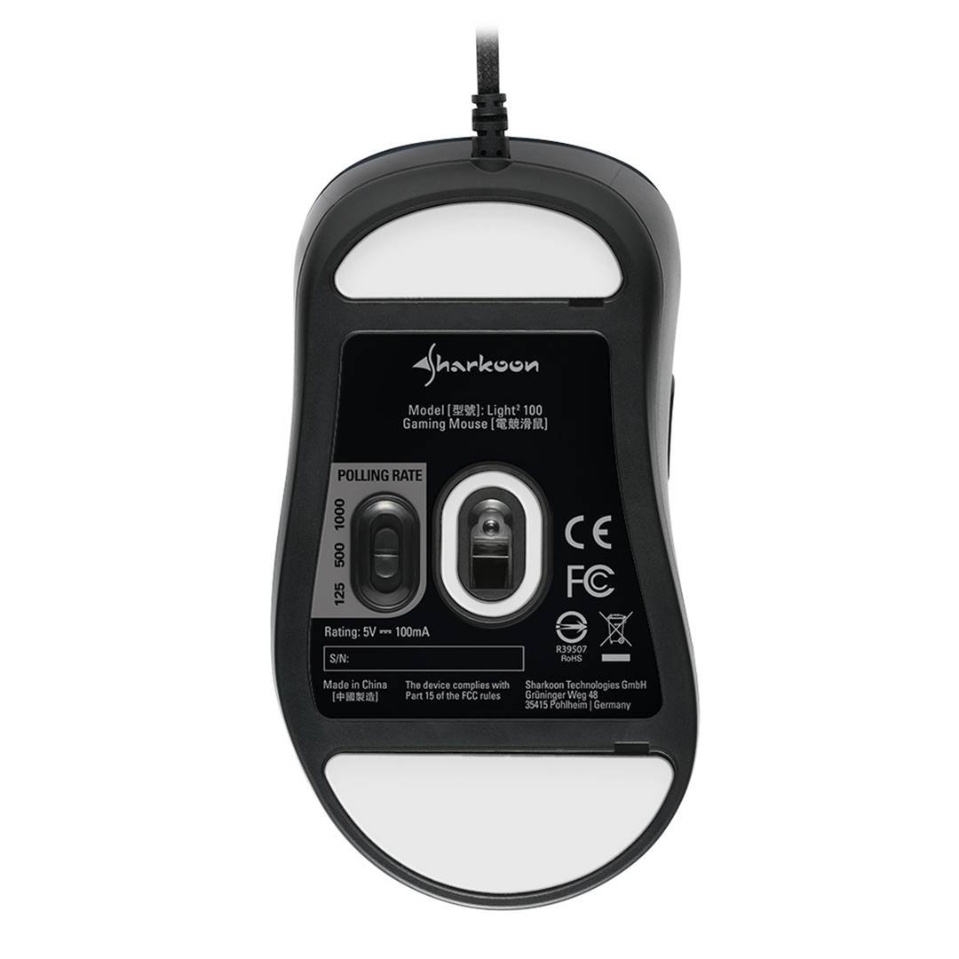 Sharkoon Light2 100 RGB Gaming-Maus in Schwarz