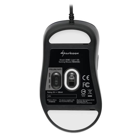 Sharkoon Light2 100 RGB Gaming-Maus in Schwarz