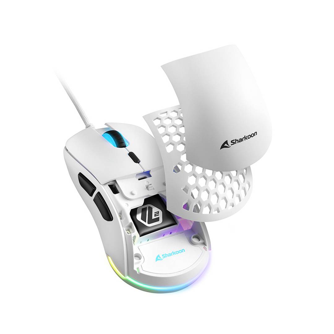 Sharkoon Light2 180 RGB Gaming-Maus in Weiß