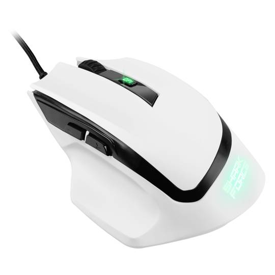 Sharkoon Shark Force II Gaming-Maus in weißer Farbe mit USB