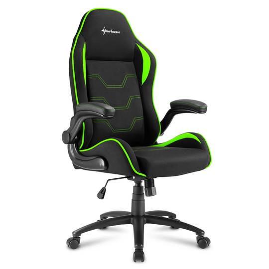 Sedia da gioco Sharkoon Elbrus 1 in nero e verde
