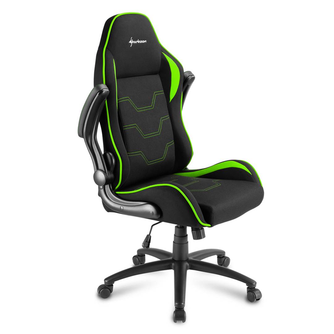 Sedia da gioco Sharkoon Elbrus 1 in nero e verde